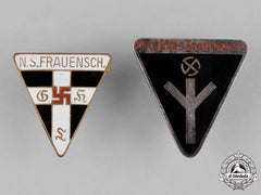 Germany, Third Reich. A Pair Of Third Reich Period German Women’s Organization Membership Badges