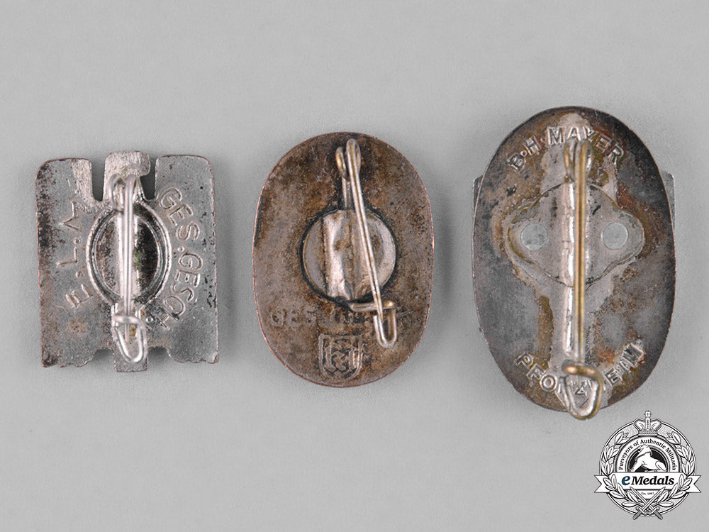 germany,_third_reich._a_group_of_third_reich_period_organization_membership_badges_c18-035664