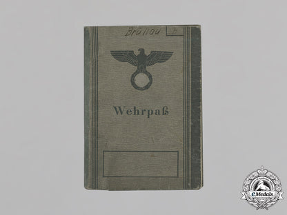 germany,_heer._a_wehrpaß,_health_journal,_and_grouping_of_documents_belonging_to_fahnenjunker-_feldwebel_der_reserve_ernst_brüllau_c18-035791
