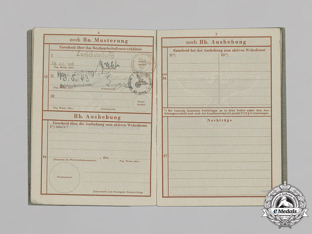 germany,_heer._a_wehrpaß,_health_journal,_and_grouping_of_documents_belonging_to_fahnenjunker-_feldwebel_der_reserve_ernst_brüllau_c18-035794