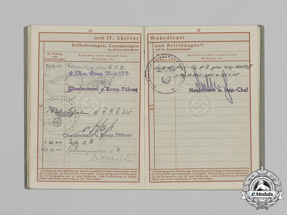 germany,_heer._a_wehrpaß,_health_journal,_and_grouping_of_documents_belonging_to_fahnenjunker-_feldwebel_der_reserve_ernst_brüllau_c18-035799
