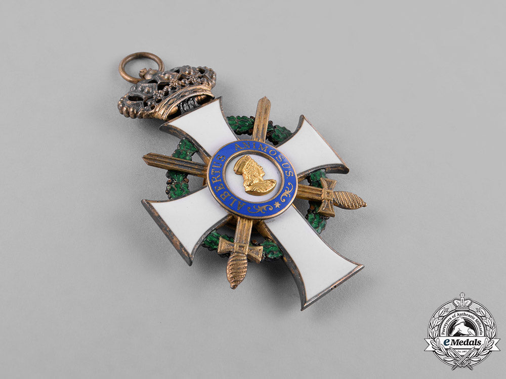 saxony,_kingdom._an_albrecht_order,_i_class_knight_with_crown&_swords,_by_g.a._scharffenberg,_c.1914_c18-036563