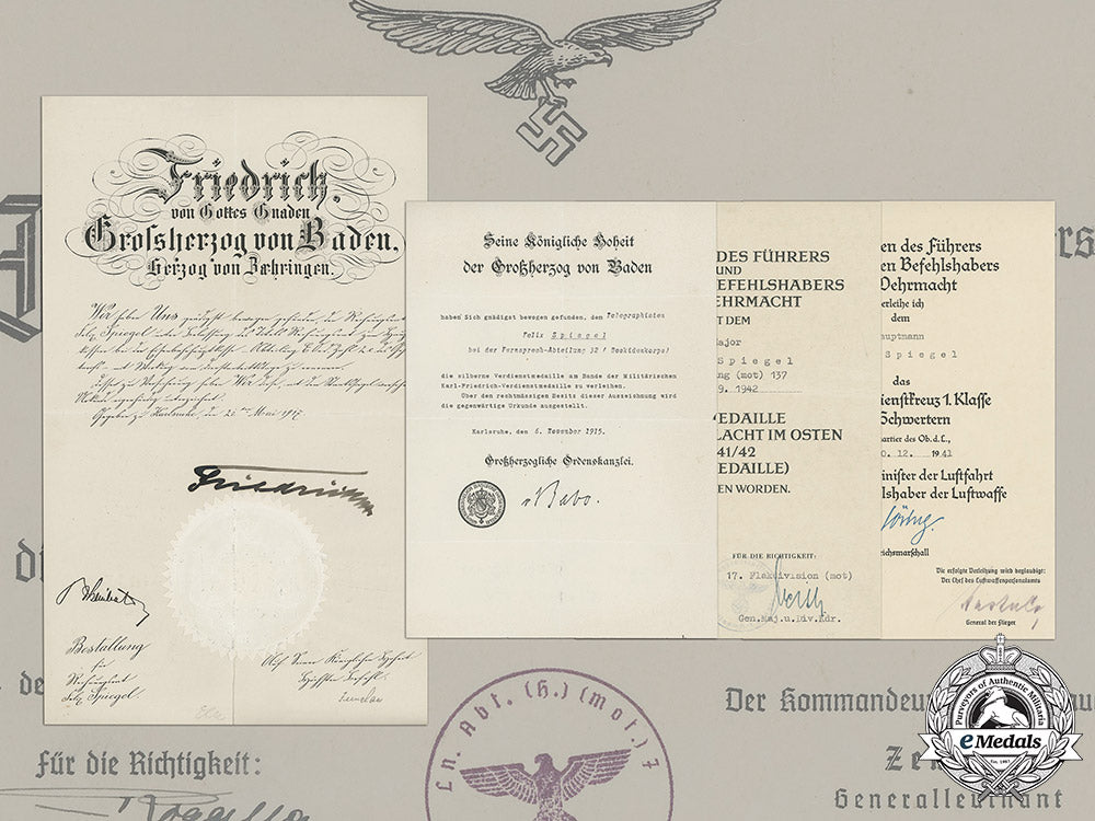 germany,_heer._the_first_and_second_war_award_documents_of_major_felix_spiegel_c18-037354