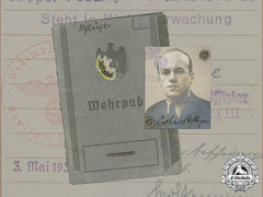 Germany, Heer. A Wehrpaß And Documents Belonging To Erhard Pflüger