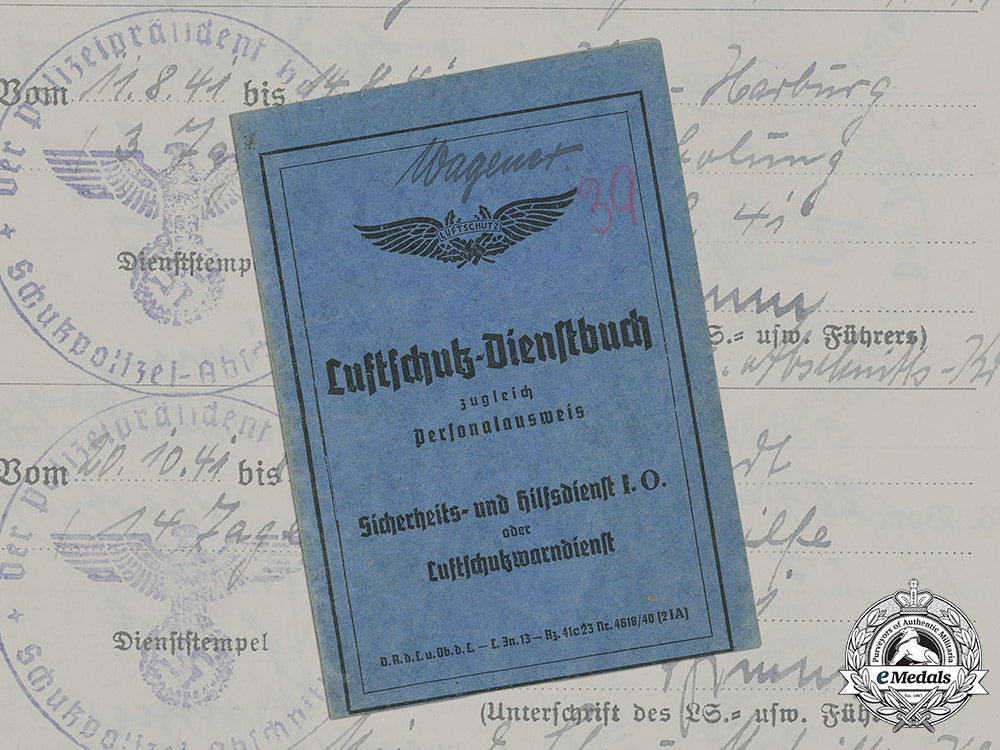 germany,_rlb._a_luftschutz_service_book/_identity_card_belonging_to_paul_wagener_c18-037516