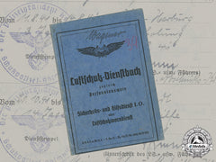 Germany, Rlb. A Luftschutz Service Book/Identity Card Belonging To Paul Wagener