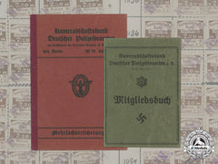 Germany, Third Reich. A Pair Of Membership Books Belonging To Herman Panschar