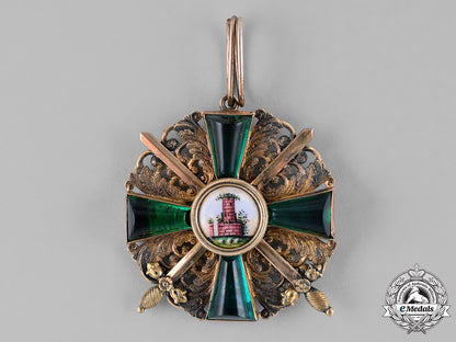 baden,_duchy._an_order_of_the_zähringer_lion,_commander's_cross_with_swords,_c.1900_c18-037664
