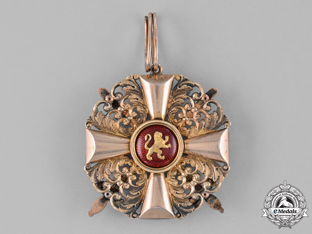baden,_duchy._an_order_of_the_zähringer_lion,_commander's_cross_with_swords,_c.1900_c18-037665