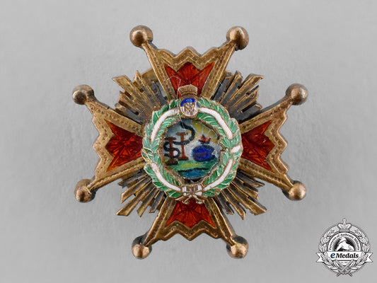 spain,_franco’s_period._a_miniature_order_of_isabella_the_catholic,_grand_cross_star,_c.1950_c18-038532