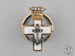 Spain, Franco’s Period. A Miniature Order Of Naval Merit, White Distinction, I Class Cross, C.1950