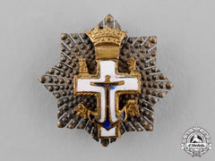 Spain, Franco’s Period. A Miniature Order Of Naval Merit, White Distinction, Grand Cross Star, C.1950