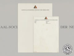 Netherlands, NSB. A National Socialist Movement In The Netherlands Stationary