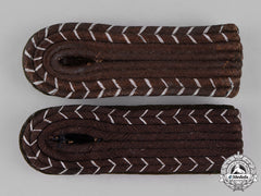 Germany, Ordnungspolizei. A Pair Of Bahnschutzpolizei-Mann Shoulder Boards