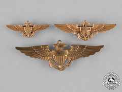 United States. A Lot Of Three Us Naval Aviator Wings