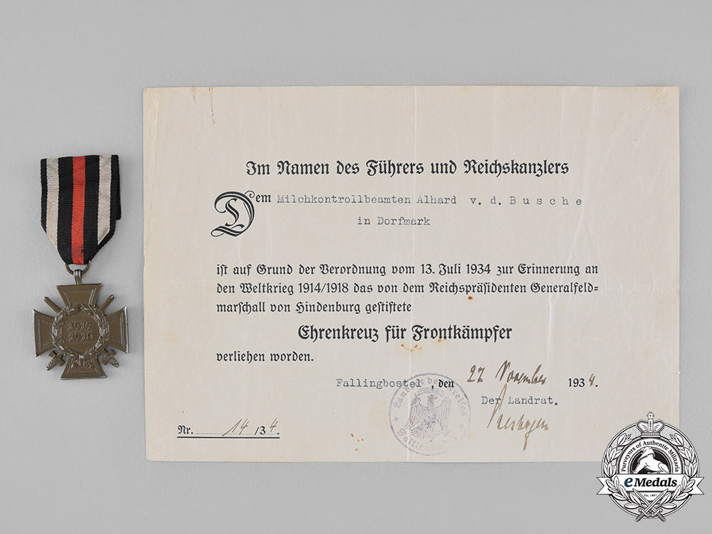 germany,_imperial._an_honour_cross_and_award_document_to_alhard_von_dem_busche_c18-040250