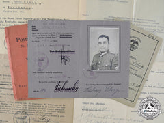 Germany, Ordnungspolizei. A Collection Of Documents Belonging To Wachtmeister Ludwig Planz