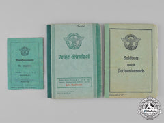Germany, Ordnungspolizei. A Grouping Of Id Books Belonging To Ernst Seidel