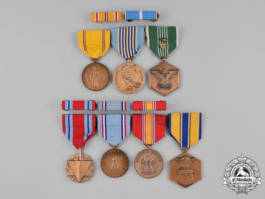 united_states._an_air_force_veteran's_lot_of_seven_medals_and_five_ribbon_bars_c18-040510_1