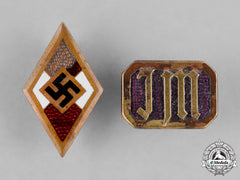 Germany, Hj. A Pair Of Hj Membership Badges