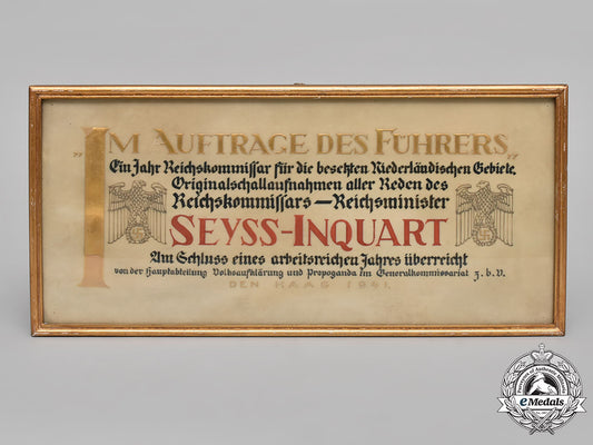 germany,_nsdap._a_framed_congratulatory_document_to_seyß-_inquart1941_c18-041684