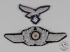 Germany, Luftwaffe. A Pair Of Luftwaffe Officer’s Cap Insignia