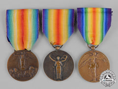 Belgium, Kingdom. France, Third Republic. Italy, Kingdom. Three Victory Medals