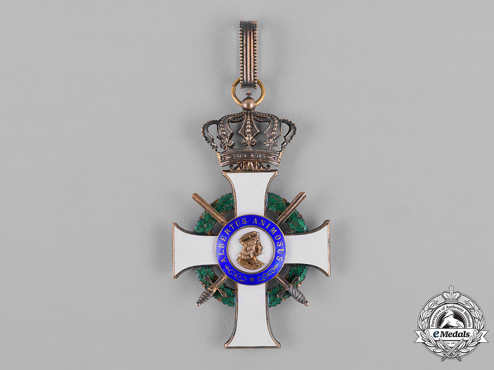 saxony,_kingdom._an_albrecht_order,_commander’s_cross_with_swords,_c.1915_c18-042379
