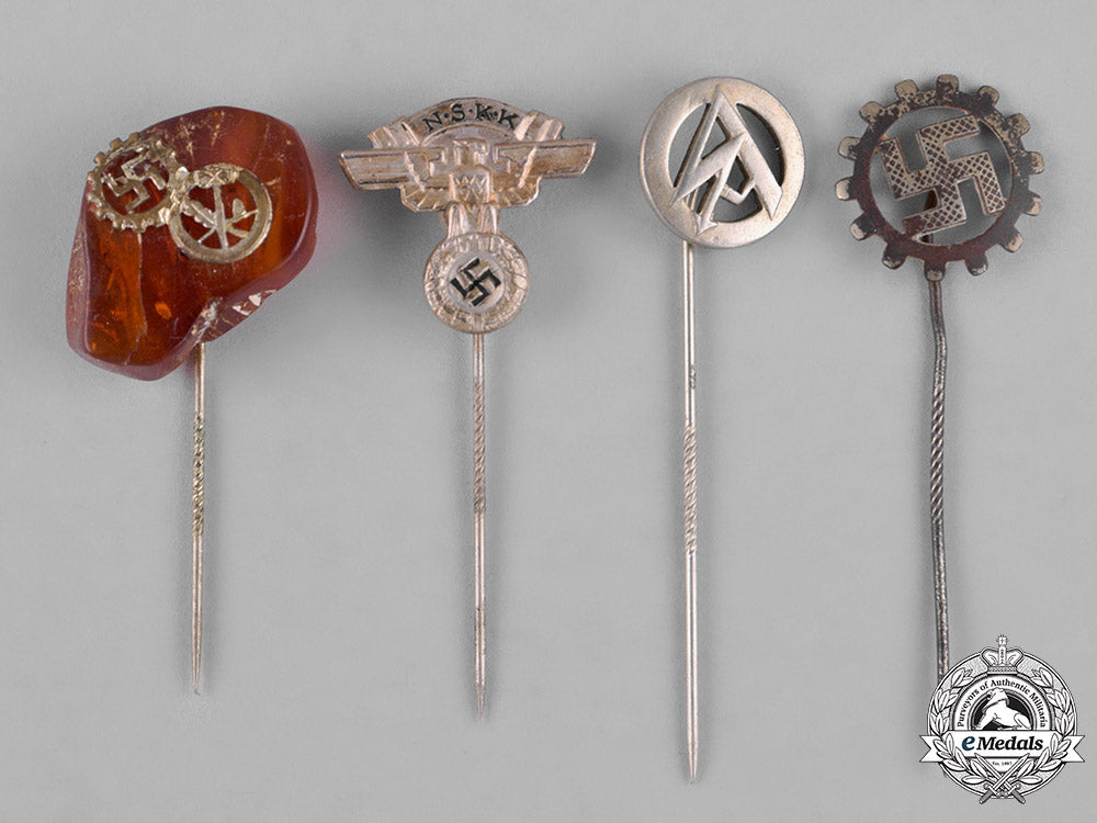germany,_third_reich._a_lot_of_third_reich_organization_membership_stick_pins_c18-042408
