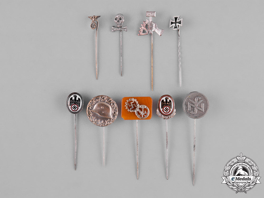 germany,_third_reich._a_lot_of_third_reich_period_stick_pins_c18-042514