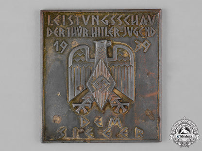 germany,_hj._an_award_plaque_for_the_performance_show_of_the_thüringen_hj,_with_presentation_case,_by_gustav_brehmer_c18-042930
