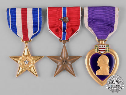 united_states._a_silver&_bronze_star,_purple_heart_group,9_th_infantry_division,_united_states_army,1945_c18-043187_1_1