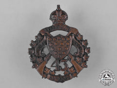 Canada. A Pre First War 43Rd Regiment (The Duke Of Cornwall's Own Rifles) Cap Badge