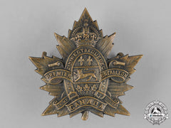 Canada. A 2Nd Quebec Regiment, 1St Depot Battalion Cap Badge, Type I With French Legends