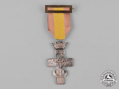 Spain, Franco Era. An Order Of Naval Merit, Silver Cross, White Model, C.1950.