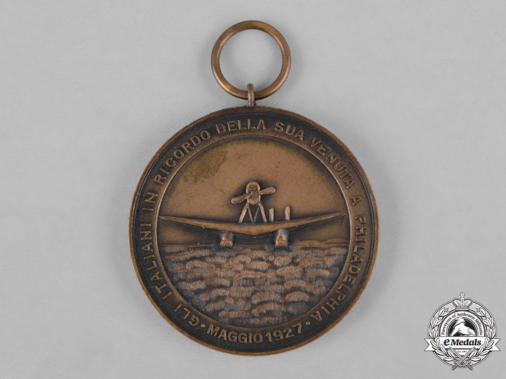 italy,_kingdom._a_medal_for_the_visit_of_italian_aviator_francesco_de_pinedo_to_philadelphia_in_may1927_c18-044296