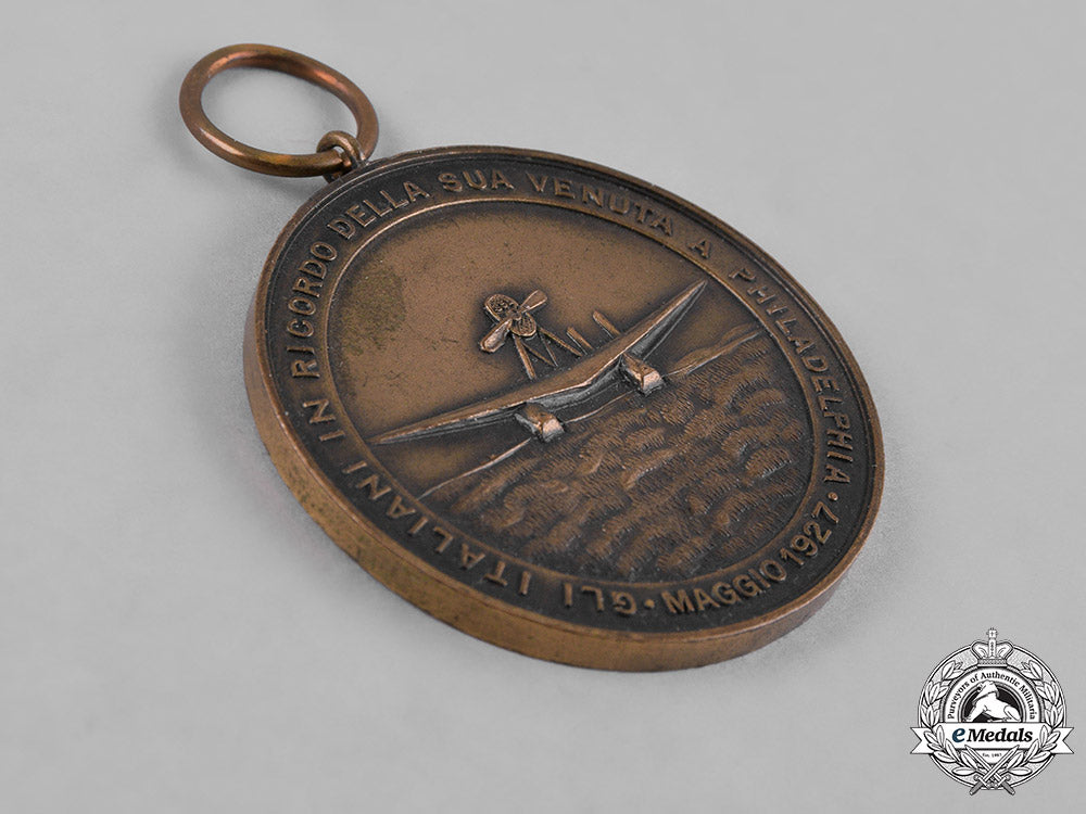 italy,_kingdom._a_medal_for_the_visit_of_italian_aviator_francesco_de_pinedo_to_philadelphia_in_may1927_c18-044298