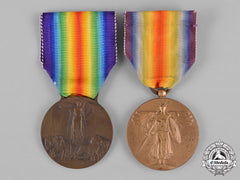 Italy, Kingdom. United States. Two First War Victory Medals