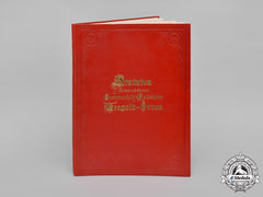 Austria, Empire. The Statutes Of The Austrian Imperial Order Of Leopold, C.1908