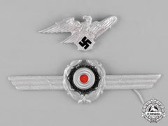 Germany, Rlb. A Pair Of Reich Air Protection League (Rlb) Cap Insignia