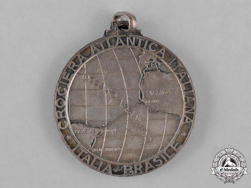 italy,_kingdom._a_flight_to_brazil_atlantic_ocean_crossing_medal,_c.1931_c18-045463