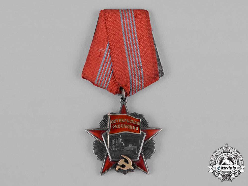 russia,_soviet_union._an_order_of_the_october_revolution_with_document,_c.1967_c18-045649_2_1