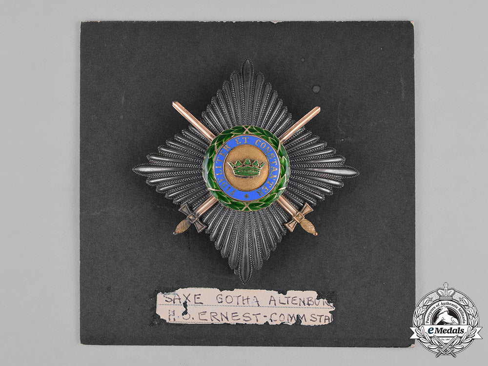 saxe-_coburg-_gotha,_kingdom._a_saxe-_ernestine_house_order,_commander’s_star_with_swords,_c.1915_c18-046479