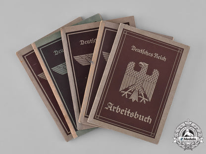 germany,_third_reich._a_lot_of_five_second_war_period_labour_books_c18-046688