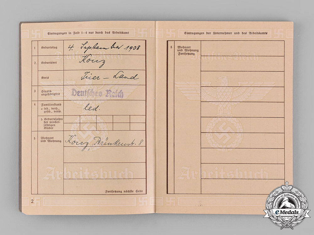 germany,_third_reich._a_lot_of_five_second_war_period_labour_books_c18-046692