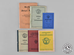 Germany, Ordnungspolizei. A Group Of German Police Identification Documents