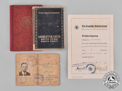 Germany, Third Reich. A Group Of Third Reich Period Identification Documents
