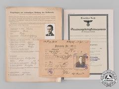 Germany, Third Reich. A Lot Of Third Reich Period Identification And Military Service Documents