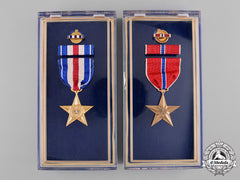 United States. A Silver Star And Bronze Star With Cases Of Issue, C.1960