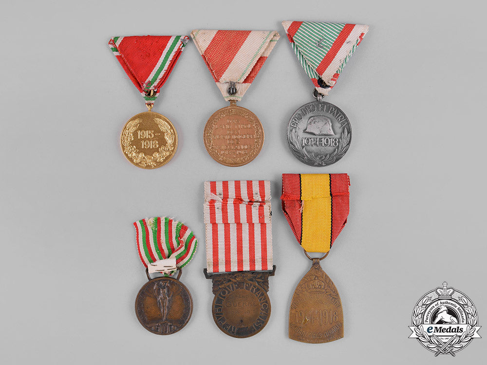 austria,_belgium,_bulgaria,_france,_hungary,_italy._a_lot_of_six_first_war_medals_c18-047306